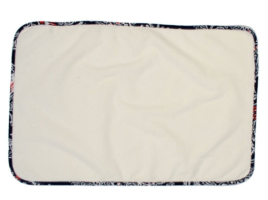 Σελτεδάκι Βρεφικό Αδιάβροχο 154 Λαχούρ White-Navy Blue DimCol 67x90cm 100% Βαμβάκι