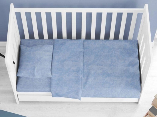 Πάπλωμα Βρεφικό Premium Shadow 614 Sky Blue DimCol 120x160cm 100% Βαμβάκι