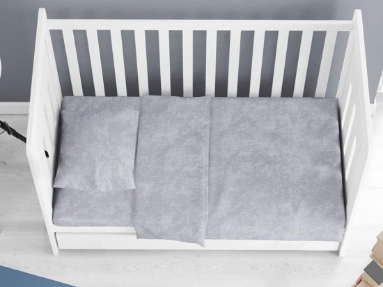 Πάπλωμα Βρεφικό Premium Shadow 621 Light Grey DimCol 120x160cm 100% Βαμβάκι