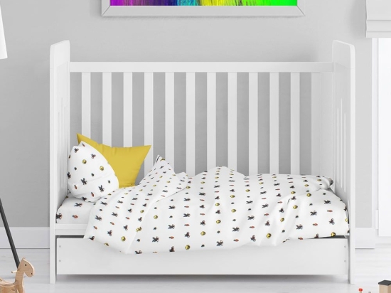 Πάπλωμα Βρεφικό Looney Tunes 38 White DimCol 120x160cm 100% Βαμβακερή Φανέλα