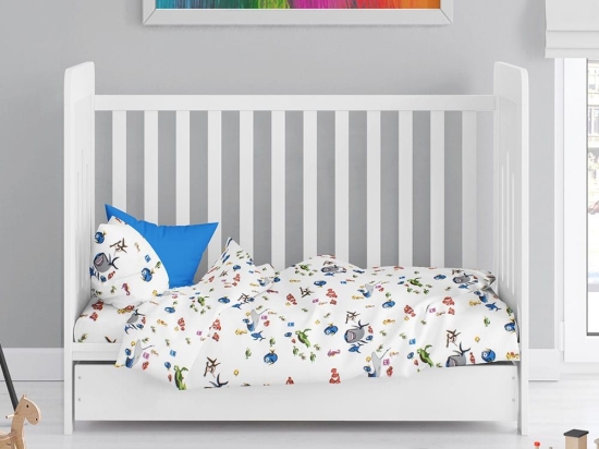Πάπλωμα Βρεφικό Nemo 31 White DimCol 120x160cm 100% Βαμβακερή Φανέλα