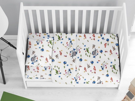 Σεντόνι Βρεφικό Nemo 31 White DimCol Λίκνου 80x110cm 100% Βαμβακερή Φανέλα