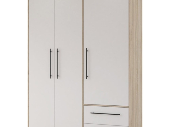 Ντουλάπα Tρίφυλλη Razol 318-000001 144,5x59x200cm White-Sonoma Τρίφυλλη
