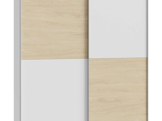 Ντουλάπα Δίφυλλη Jolite 318-000021 190x61x190,5cm White-Oak Δίφυλλη