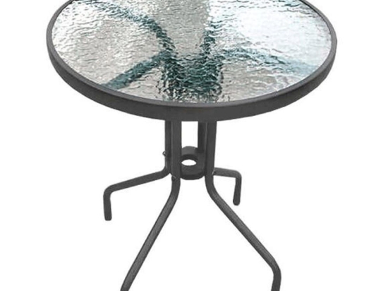 Τραπέζι Κήπου Στρογγυλό 327-91-078 80x70cm Grey