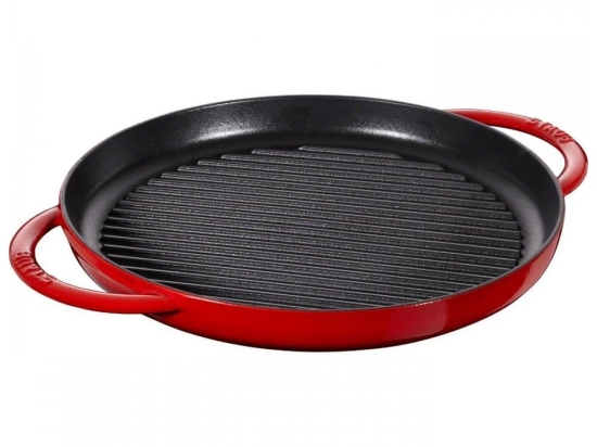 Γκριλιέρα Μαντεμένιο Στρογγυλό Cherry 40511-525 Φ30cm Red Staub 30cm Μαντέμι