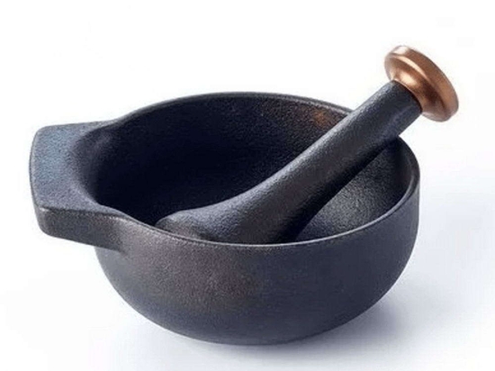 Γουδί με Γουδοχέρι (Σετ 2τμχ) Nori 15140004 Φ11cm/12cm Anthracite Beka Μαντέμι