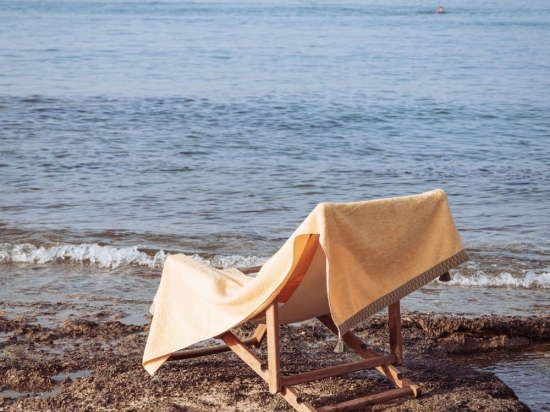 Πετσέτα Θαλάσσης Muta Yellow White Fabric Θαλάσσης 80x160cm 100% Βαμβάκι