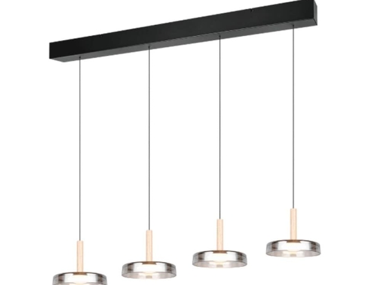 Φωτιστικό Οροφής - Ράγα Celeste 354910432 115x22x50/200cm 4xSMD 7,5W 750lm 3000K Black-Chrome  Trio 