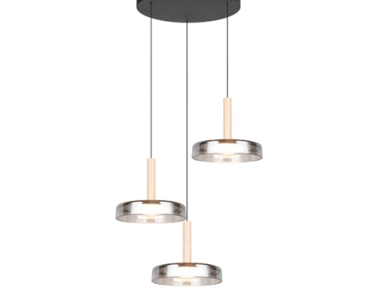 Φωτιστικό Οροφής Celeste 354930332 35x50/200cm 3xSMD 7,5W 750lm 3000K Chrome-Black Trio Lighting