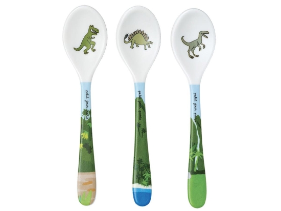 Κουτάλι Παιδικό Dinos 52-708/13 14cm 6m+ Green Petit Jour Paris 1 τμχ Μελαμίνη