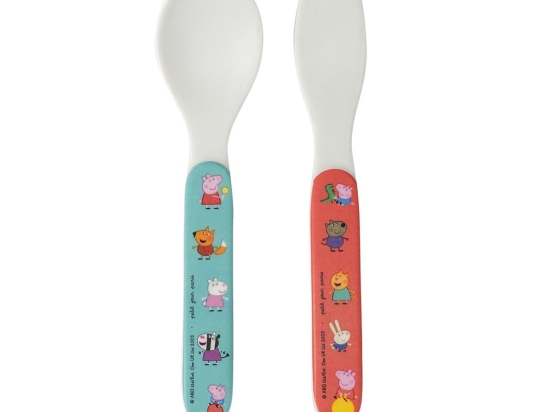 Κουταλοπίρουνο Βρεφικό Peppa Pig 52-703/10 6m+ (Σετ 2τμχ) Multi Petit Jour Paris 2 τμχ Μελαμίνη