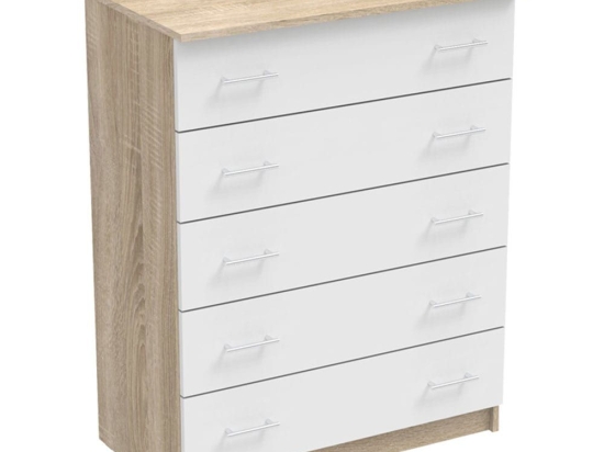 Συρταριέρα Kofre 80x45x104cm Sonoma-White