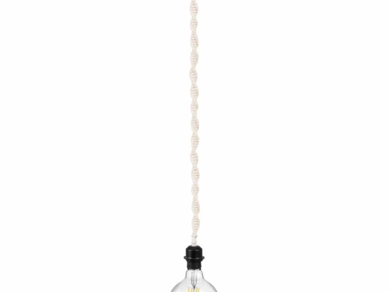 Φωτιστικό Οροφής Μακραμέ Shaqra 36216 E27 Φ4x110cm Black GloboStar