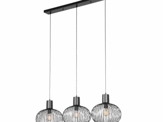 Φωτιστικό Οροφής - Ράγα Gila 365700332 120x33x150cm 3xE27 10W Black Trio Lighting