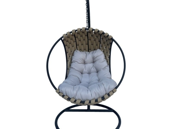 Κρεμαστή Φωλιά Makito 368-000003 100x105x195cm Beige-Grey