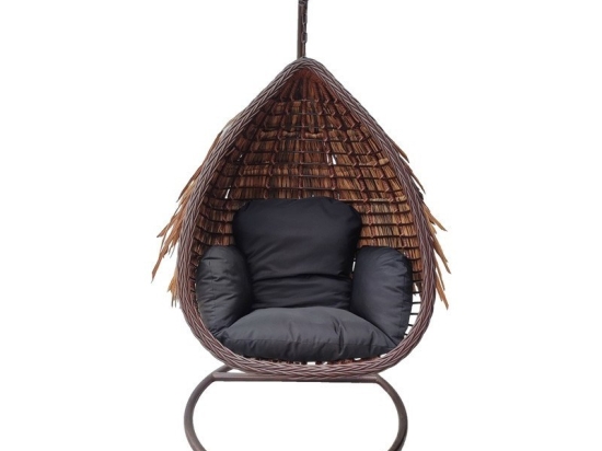 Κρεμαστή Φωλιά Varur 368-000005 120x105x195cm Brown-Black
