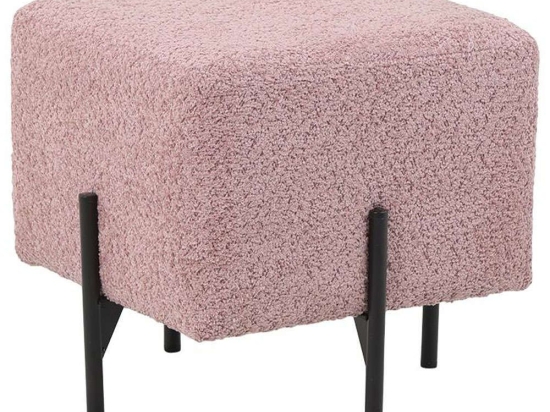 Σκαμπό Ivanna 370-124-047 38x38x36cm Pink-Black