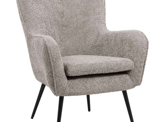 Πολυθρόνα Ivanna 370-124-051 69x68x90cm Beige-Black