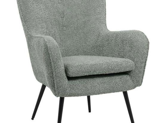 Πολυθρόνα Ivanna 370-124-053 69x68x90cm Mint-Black