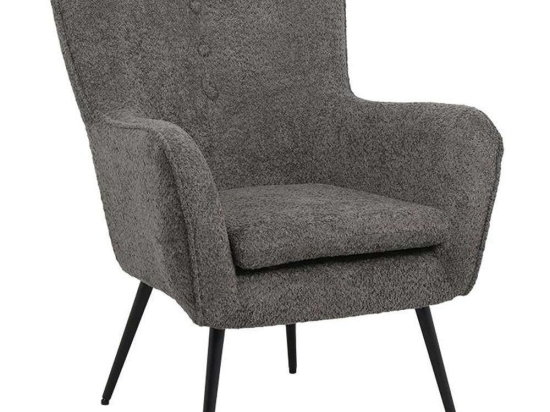 Πολυθρόνα Ivanna 370-124-054 69x68x90cm Grey-Black