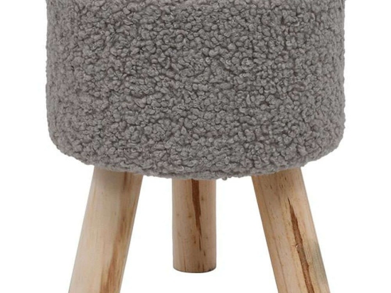 Σκαμπό 373-223-222 28x34cm Grey-Natural