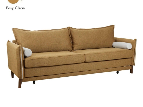 Καναπές - Κρεβάτι Commodo 71-0036 Τριθέσιος 230x81x88cm Camel-Beige