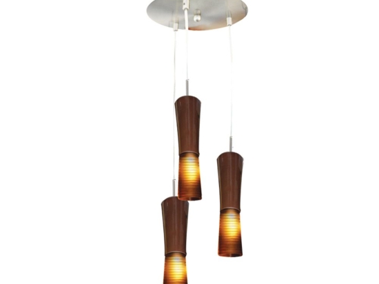 Φωτιστικό Οροφής Helen 3PUDCO 3xE27 Brown Aca