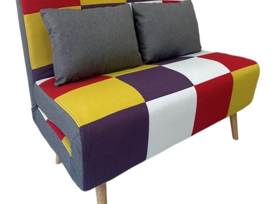 Καναπές-Κρεβάτι Sara 40.0200 134x80x46-84/134x190x32cm Multicolor Zita Plus