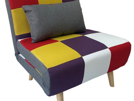 Πολυθρόνα-Κρεβάτι Sara 40.0202 75x80x84/75x190x32cm Multicolor Zita Plus