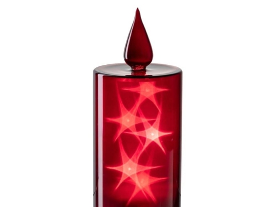 Κερί Led Autentico 040895L 21cm Red Leonardo