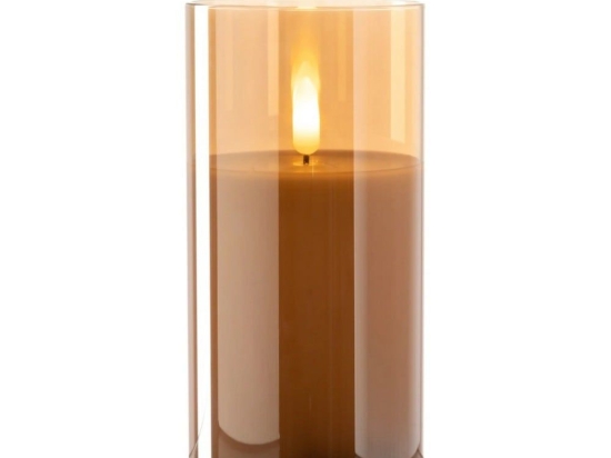Κηροπήγιο Led Autentico 040901L 15x8cm Gold Leonardo