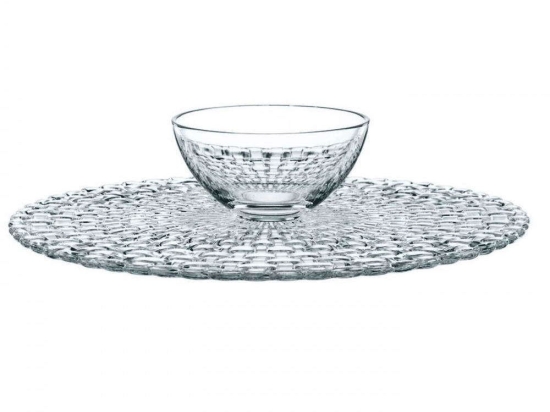 Πιατέλα Με Μπωλ Σερβιρίσματος Bossa Nova 0077809-0 32cm Clear Nachtmann Κρύσταλλο