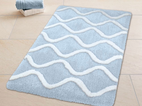 Πατάκι Μπάνιου Piana 9180 746 Steelblue Kleine Wolke 70X120 Πολυέστερ