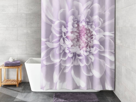 Κουρτίνα Μπάνιου Dahlia 7828 851 Lavender Kleine Wolke 180Πx200Υ Πολυέστερ