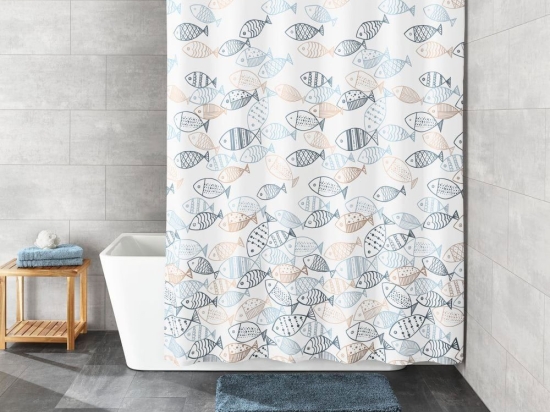 Κουρτίνα Μπάνιου Sardinas 7831 148 Multi Kleine Wolke 180Πx200Υ Πολυέστερ