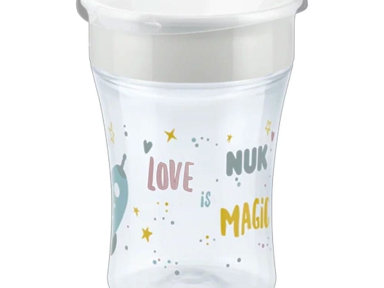 Ποτηράκι Παιδικό Magic Cup Family Love 10255006 230ml 8 Μηνών+ Light Grey Nuk 230ml Πολυπροπυλένιο