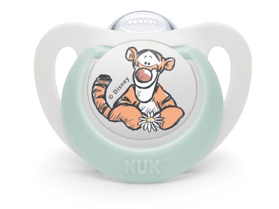 Πιπίλα Ορθοδοντική Star Disney Winnie Με Θήκη Με Θήκη 10730904 0-6 Μηνών Mint Nuk Σιλικόνη