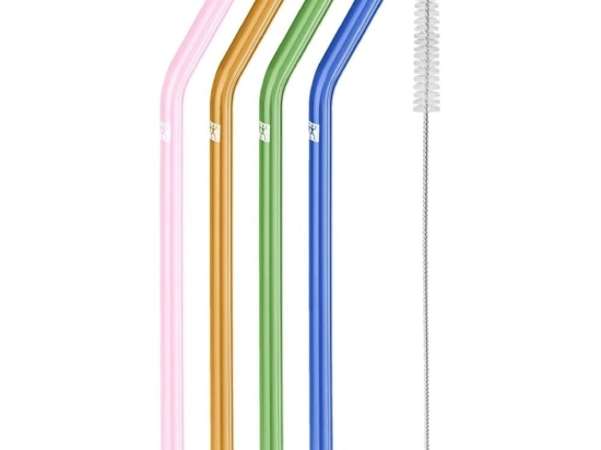 Καλαμάκια Γυάλινα Sorrento (Σετ 4Τμχ) 39500-603 23cm Multi Zwilling Γυαλί