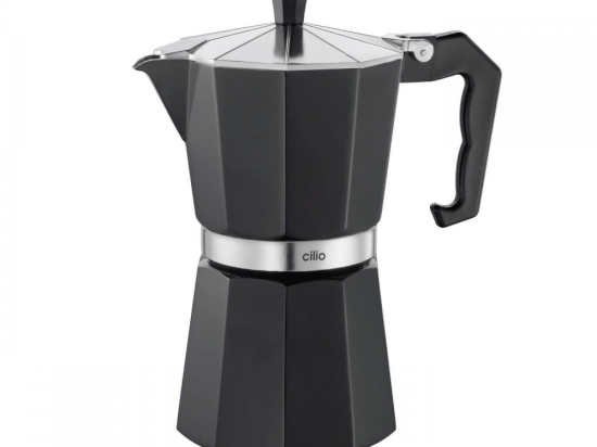 Καφετιέρα Espresso Classico 321326 9x20cm 6cups Black Cilio Αλουμίνιο