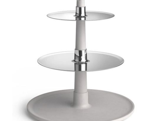 Ορντερβιέρα 3 Θέσεων Patore 30632 28,6/23/18x32,7cm Inox-White Zack Ανοξείδωτο Ατσάλι