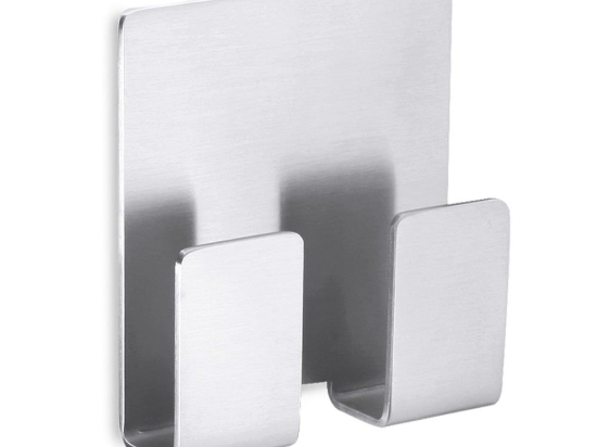 Άγκιστρο Μπάνιου Διπλό Apesso 40135 5,5x1,7x5,8cm Inox Zack Ανοξείδωτο Ατσάλι