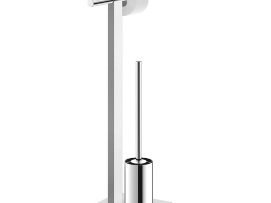 Χαρτοθήκη Δαπέδου Με Πιγκάλ Atore 40473 27,8x20x73cm Inox Zack Ανοξείδωτο Ατσάλι