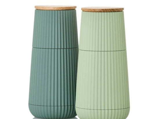 Μύλοι Αλατιού&Πιπεριού Scape (Σετ 2Τμχ) MP155 12,3x5,8cm Green-Light Green AdHoc Ξύλο,Πλαστικό