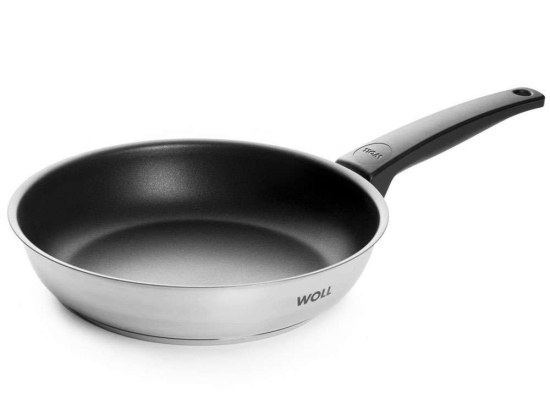 Τηγάνι Αντικολλητικό Concept 524NC 24cm Inox-Black Woll 24cm Ανοξείδωτο Ατσάλι