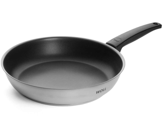 Τηγάνι Αντικολλητικό Concept 528NC 28cm Inox-Black Woll 28cm Ανοξείδωτο Ατσάλι