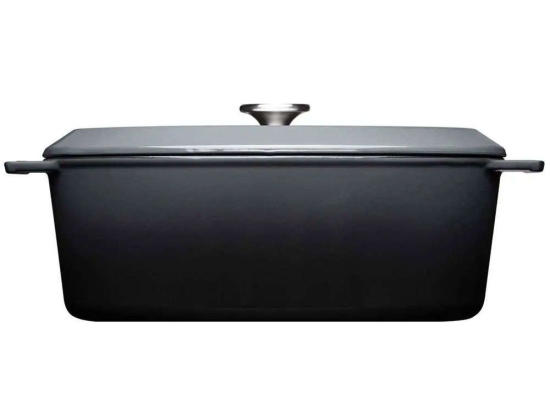 Γάστρα Μαντεμένια Επισμαλτωμένη Iron 3426CI-030 34x26cm 7,5lt Grey Woll Μαντέμι