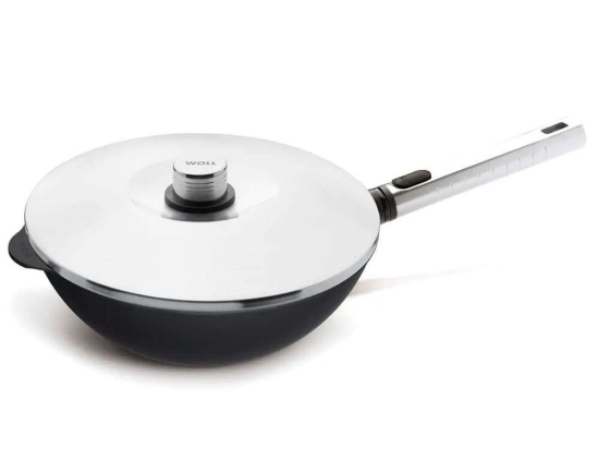 Τηγάνι - Wok Αντικολλητικό Diamond XR Logic Pro 11028PLCIL 28cm Inox-Black Woll 28cm Αλουμίνιο