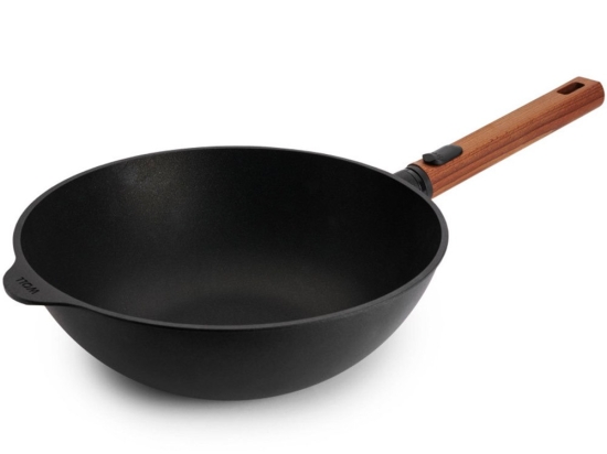 Τηγάνι Wok Αντικολλητικό Eco Logix QXR 11028WLCI-Q 28cm Black Woll 28cm Αλουμίνιο