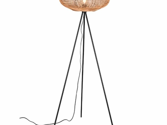Φωτιστικό Δαπέδου Hedda 412300136 52x150cm 1xE27 40W Black-Natural Trio Lighting
